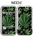 New Apple iPhone Designer Skin Removable Vinyl - Weeds Black