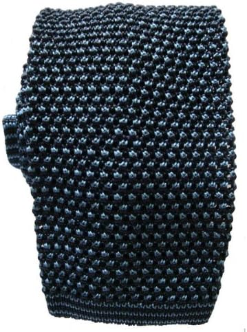 Blue and Navy Two Tone Knitted Tie by KJ Beckett