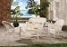 4pc Off White Resin Wicker Outdoor Patio Furniture Set