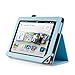 GMYLE Light Blue PU Leather Slim Folio Magnetic Flip Stand Case Cover with Wake Up Sleep Function for Barnes & Noble Nook HD+ Plus 9 