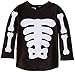 Mud Pie Little Boys' Boy Skeleton Shirt, Black, Large