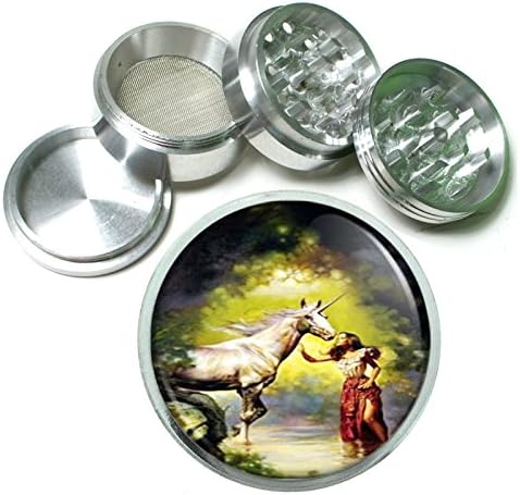 Boris Vallejo Brunette Unicorn 4Pc Aluminum Grinder D-383