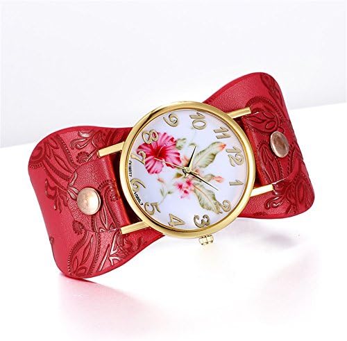 Women's Vintage Analog Displays Floral Diamond Wrist Watch