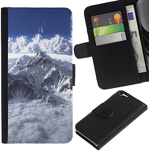 LECELL--Leather Flip Wallet Card Slots Smartphone Holder Protection For Apple Iphone 6 -- Mont Blanc --
