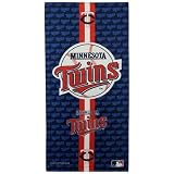Minnesota Twins Navy Blue Team Stripe Beach Towel