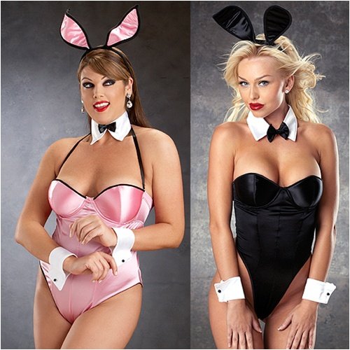 Honey Bunny Costume in Plus Sizes 1x 2x 3x Black or Pink