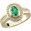 14K Yellow Gold Chatham Created Emerald Ring
