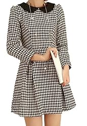 Short Vintage Winter Polyester/Wool  Dress