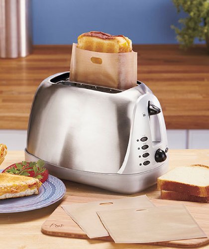 Images for Toastabags Package of 3 Dish Washer Safe Make Grilled Cheese in Your Toaster Without the Mess Turn Your Toaster Into a Sandwich Maker