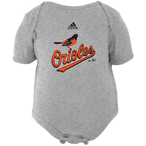 adidas Baltimore Orioles Infant Ash Team Logo Creeper (6-9 Months)
