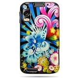 Hard Snap on Plastic RUBBERIZED With NEON FLORAL Design Sleeve Faceplate Co ....