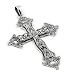 large 925 sterling silver gothic cross pendant with vintage finish