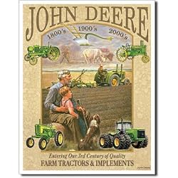Desperate Enterprises John Deere 3rd Century Collectible Metal Sign