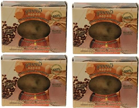 Fisio Exfoliation - Slimming olive oil Soap 80gr - Ideal for Removing Cellulite and Localized Fat. Ideal for Skin Exfoliation - Pack of 4