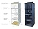 iwill CREATE PRO 4-Shelf Hanging Closet Organizer with Drawer, Thick Wooden Boards Inside, Suit for Clothes, Sweaters, Shoes Storage, Navy Blue Dot