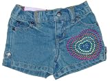 Infant Girls' Denim Shorts with Rainbow Embroidery