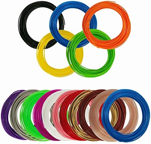 Ipeson 3D Pen Filament Refills - Environmental PLA 1.75mm Filament525 Linear Feet PACK of 16 colors (16 PLA)