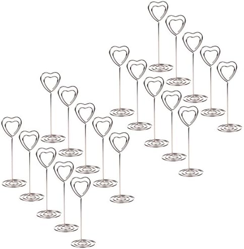 Heart-Shaped Wedding Place Card HoldersTable Number Holders Stands (Heart-Shaped Holders x 40)