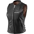 Icon Bombshell Hayabusa Women's Leather Sportsbike Motorcycle Vest - Black
