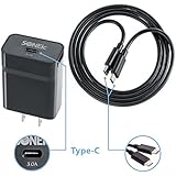 SONEic - USB Type-C (USB-C) Rapid Wall Charger & USB Type-C to Type-C Cable, 15 Watt/3.0 Amp for Nexus 5X/6P, LG G5, Nextbit Robin, Lumia 950/XL and All USB-C Devices - Black (Charger+Cable Included)