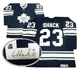 Eddie Shack Signed Jersey Maple Leafs Dark Vintage Replica