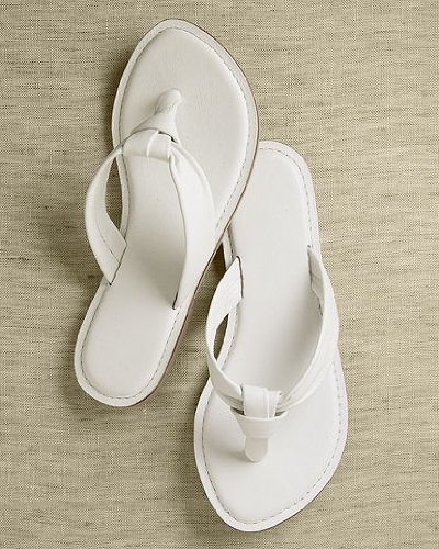 Spiegel Knotted Flat Leather Thong Sandals