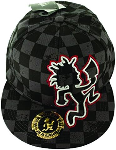 CHECKERED Insane Clown Posse - ICP HATCHET MAN Juggalo Black/Grey HAT Licensed