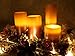 Red Flameless Real Wax Candles with Remote 4, 5, 6, and 8-Inch Unscented LED Candles of 4