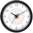 White Daisy Flower Flower - JP Wall Clock by WatchBuddy Timepieces (Black Frame)