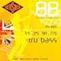 Rotosound RS88S Black Nylon Flatwound Short Bass Guitar Strings (65 75 90 115)