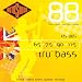 Rotosound RS88S Black Nylon Flatwound Short Bass Guitar Strings (65 75 90 115)