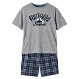 Boys' Cherokee® Plaid Football PJ Set - Grey