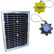 HQRP 12W Mono-crystalline Solar Panel 12 Watt (Size of 10 Watt / 10W) 12 Volt in Anodized Aluminum Frame plus HQRP UV Chain / UV Radiation Health Tester