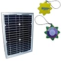 HQRP 12W Mono-crystalline Solar Panel 12 Watt (Size of 10 Watt / 10W) 12 Volt in Anodized Aluminum Frame plus HQRP UV Chain / UV Radiation Health Tester