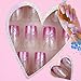 Buyinhouse Lady Girl Nailart Tools 24pcs/set Pre Design Acrylic Nail Tips False French Full Nails ArtSilver and Purple Style Model