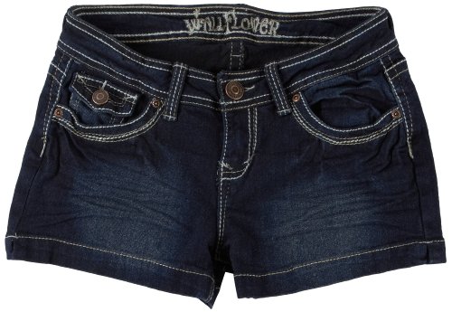 WallFlower Juniors Triple Flap Denim Shorts