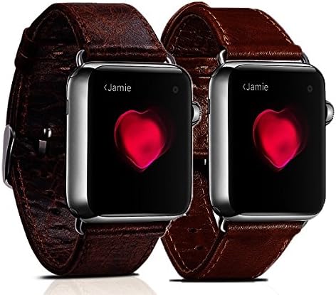 Leather Band (Almond &amp; Coffee Bundle) for Apple Watch 38mm