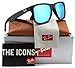 Ray-Ban RB4165 Justin Sunglasses Matte Black w/Blue Mirror (622/55) 4165 62255 55mm Authentic