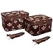 World Traveler Fleur De Lis Collection Cosmetic Train Case (2 piece set)
