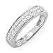 14k White Gold Princess Diamond Invisible Set Ladies Anniversary Wedding Band Ring (1.00 cttw, F-G-H Color, SI-I Clarity) Discount