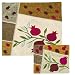 Pomegranates Raw Silk Applique'd Matzah Cover and Optional Afikoman Cover CAT# MAS-3