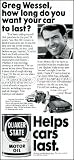 1972 Quaker State Motor Oil Used Car Door Sticker Print Ad (20201)