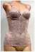  : Art-Beau Lite Brown Open Crotch Bodysuit #1042 sz 34A