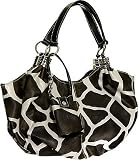 Brown ''Pleated Giraffe'' Hobo - Black Trim