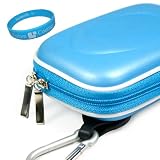 Camera Case for Flip Video MinoHD (Light Blue) + SumacLife Wisdom Courage Wristband