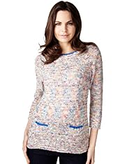 Per Una Flecked Textured Knitted Top
