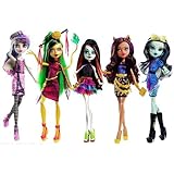Monster High Scaris City of Fright Complete Set of 5 Fashion Dolls: Skelita Calaveras, Jinafire Long, Clawdeen Wolf, Frankie Stein, Rochelle Goyle