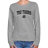 NCAA Tennessee State Tigers Ladies Ash Logo Arch Long Sleeve Classic Fit Tee-