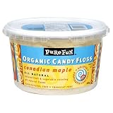 Pure Fun Organic Cotton Candy, Canadian Maple, 2.1 oz Tub. (Pack of 3)