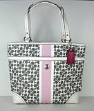 Coach Chelsea Heritage Stripe Grey Tote - Coach 15137